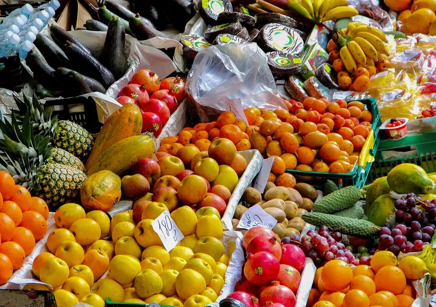 Fresh seasonal produce at a British farmers market supplying top restaurants