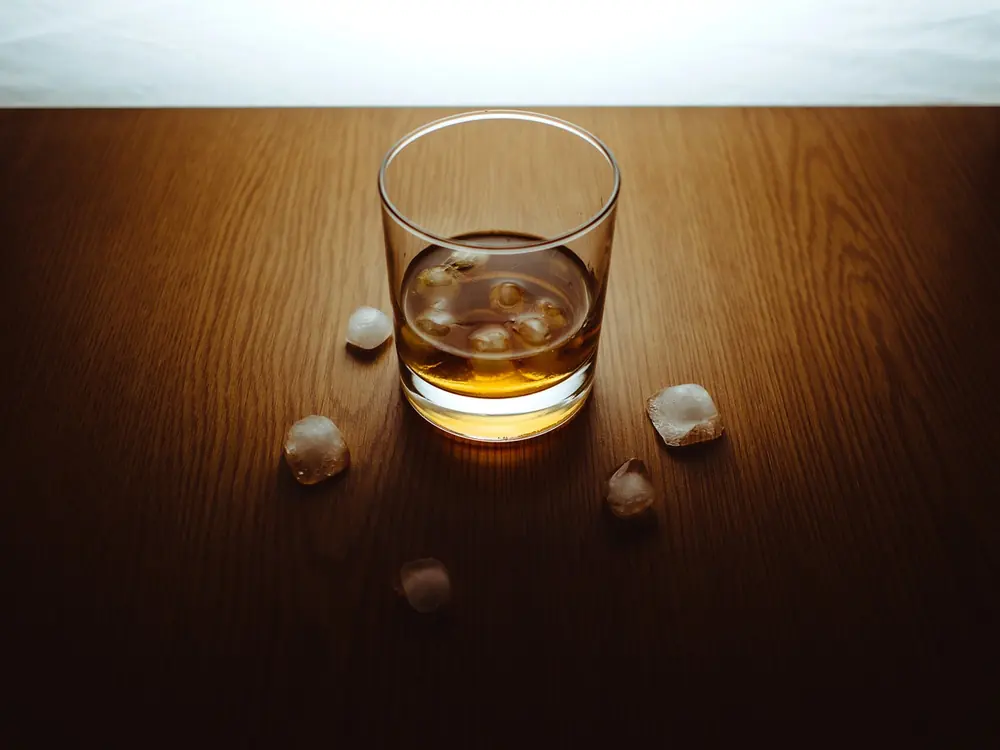 Glass of Scottish single malt whisky served on arrival at The Three Chimneys
