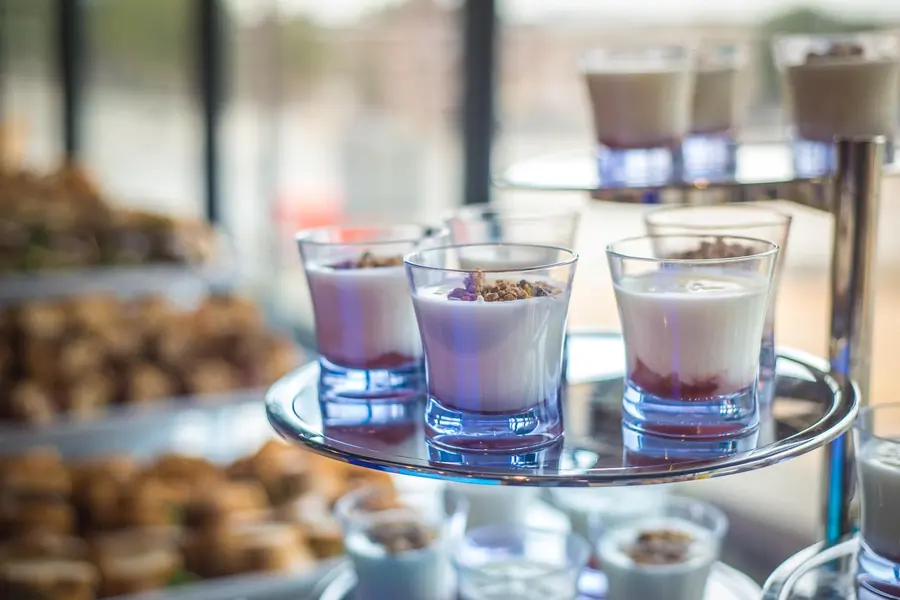 British afternoon tea with scones, clotted cream and jam