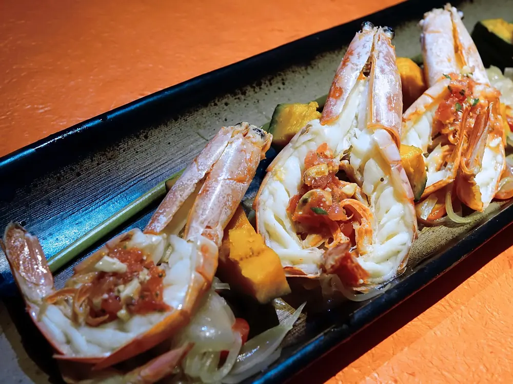 Fresh Scottish langoustines of the kind served at The Kitchin in Leith