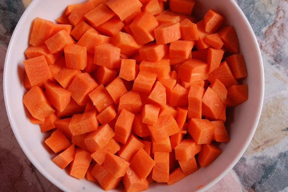 Prepared carrots of the kind used for the aged carrot course L'Enclume is known for